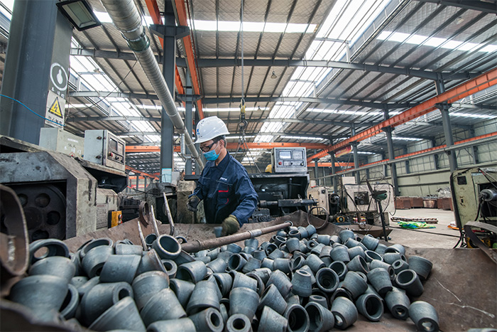 浙江网架配件-锥头加工车间